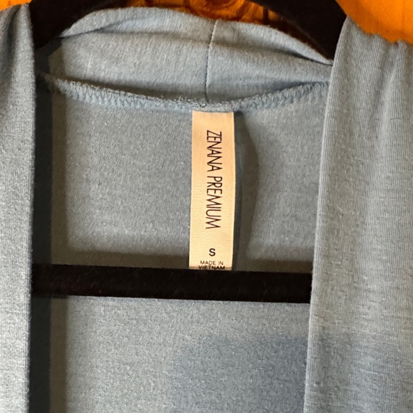 Zenana Outfitters Light Blue Open Front Cardigan - Picture 2 of 6